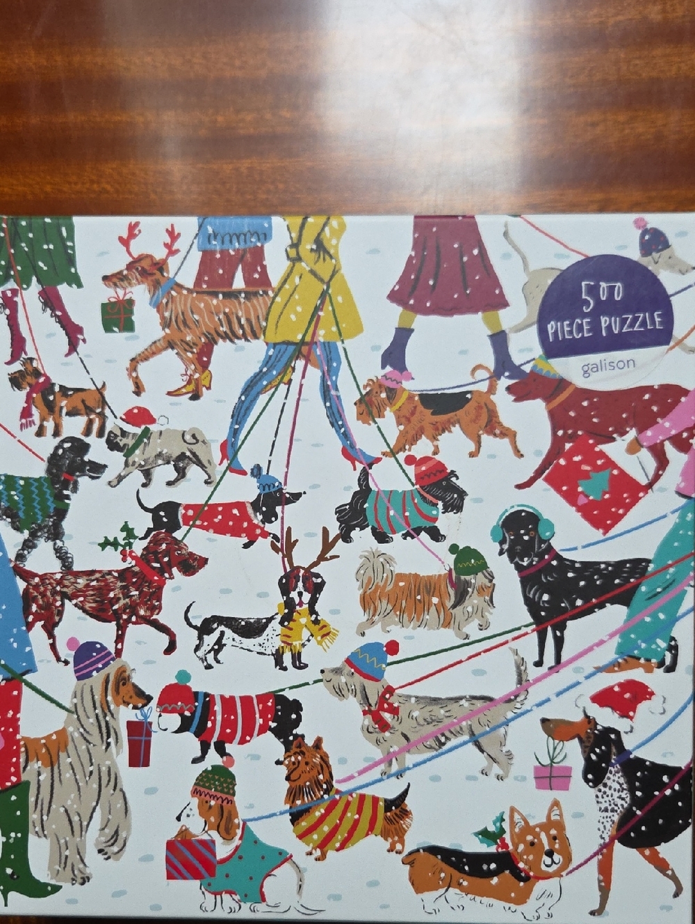 Galison Holiday Dogs 500-Piece Puzzle